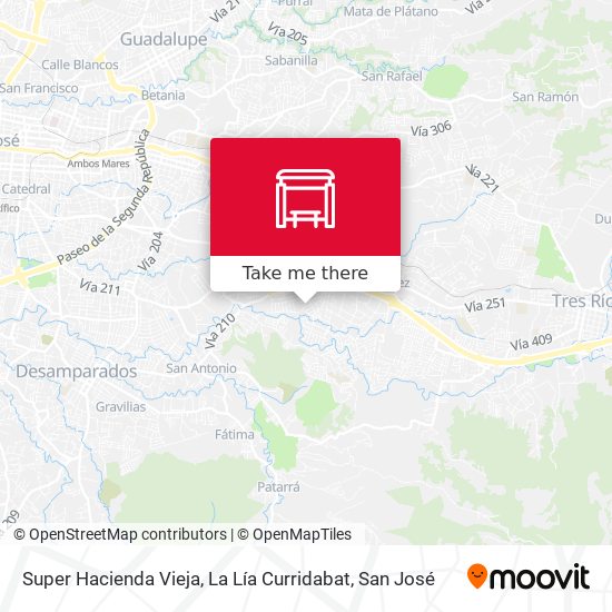 Super Hacienda Vieja, La Lía Curridabat map