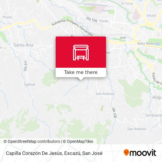 Capilla Corazón De Jesús, Escazú map