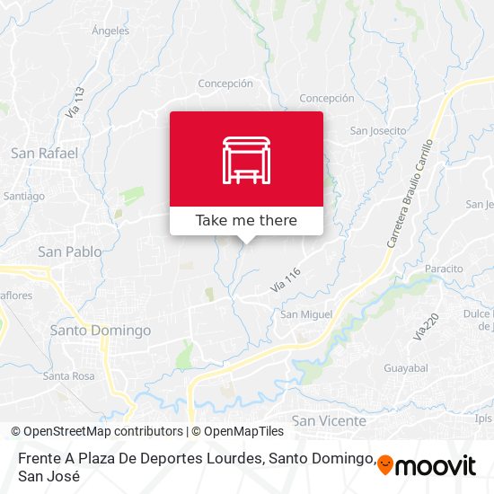 Frente A Plaza De Deportes Lourdes, Santo Domingo map