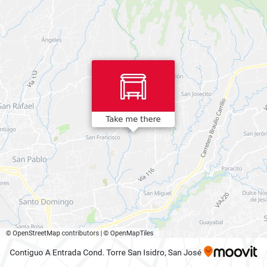 Mapa de Contiguo A Entrada Cond. Torre San Isidro