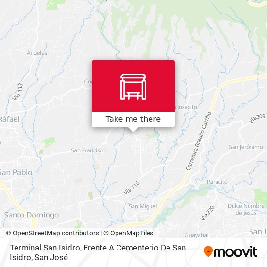 Terminal San Isidro, Frente A Cementerio De San Isidro map