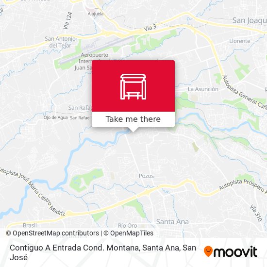 Mapa de Contiguo A Entrada Cond. Montana, Santa Ana