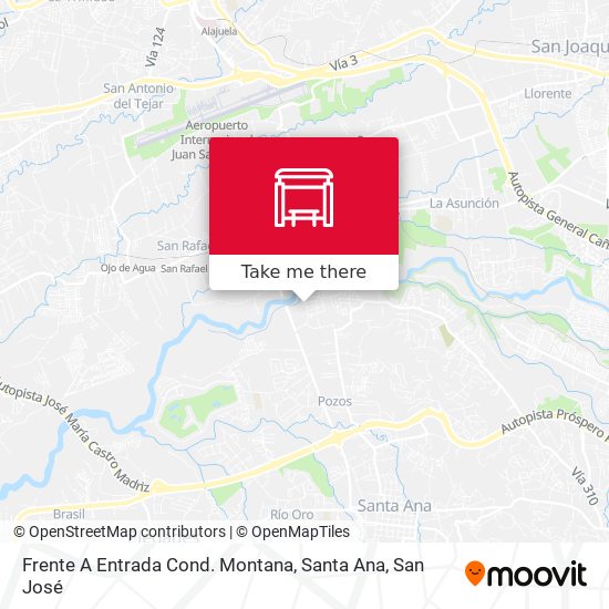 Mapa de Frente A Entrada Cond. Montana, Santa Ana