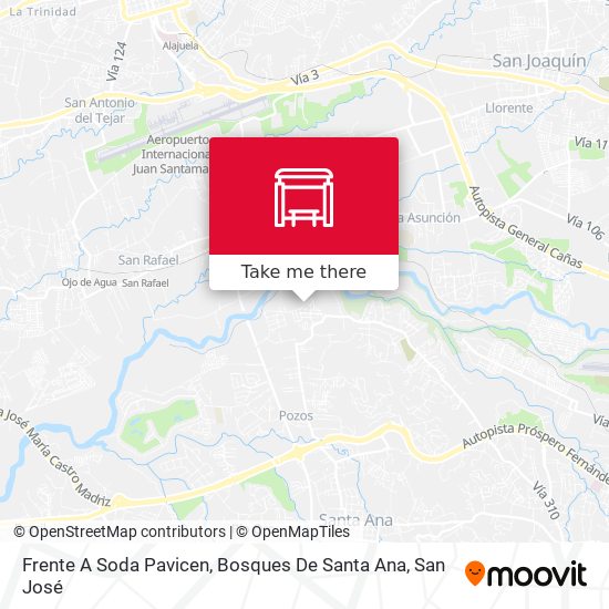 Mapa de Frente A Soda Pavicen, Bosques De Santa Ana
