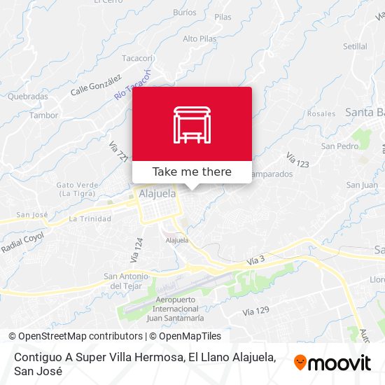 Contiguo A Super Villa Hermosa, El Llano Alajuela map