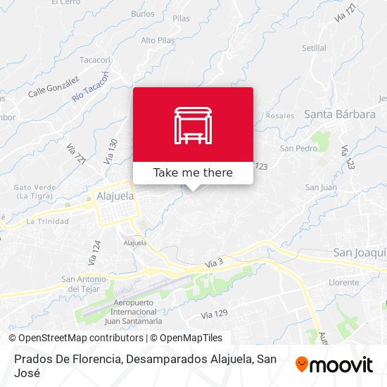 Prados De Florencia, Desamparados Alajuela map