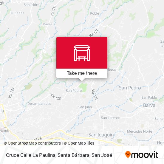 Mapa de Cruce Calle La Paulina, Santa Bárbara