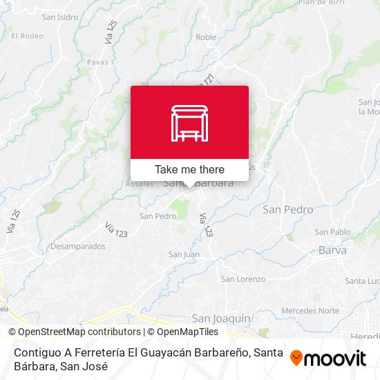 Mapa de Contiguo A Ferretería El Guayacán Barbareño, Santa Bárbara