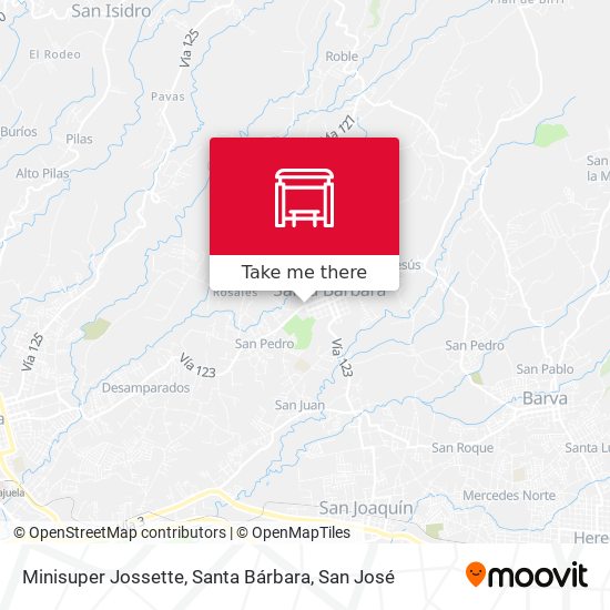Minisuper Jossette, Santa Bárbara map