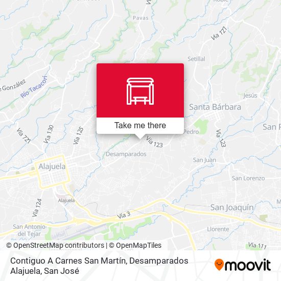 Contiguo A Carnes San Martín, Desamparados Alajuela map