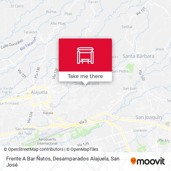 Mapa de Frente A Bar Ñatos, Desamparados Alajuela