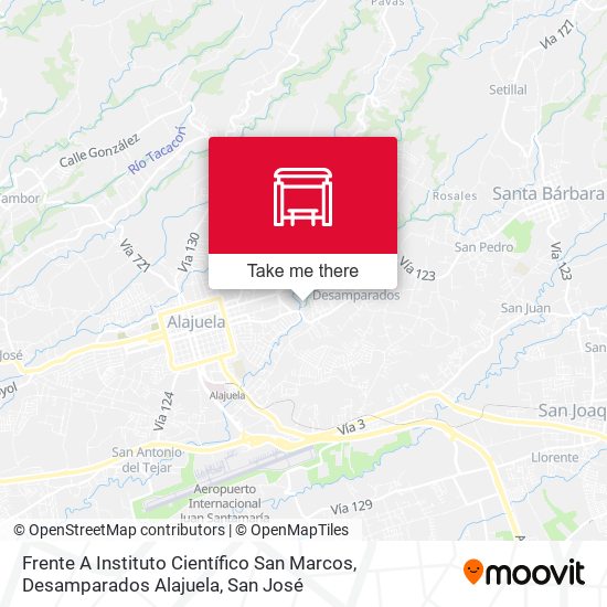 Frente A Instituto Científico San Marcos, Desamparados Alajuela map