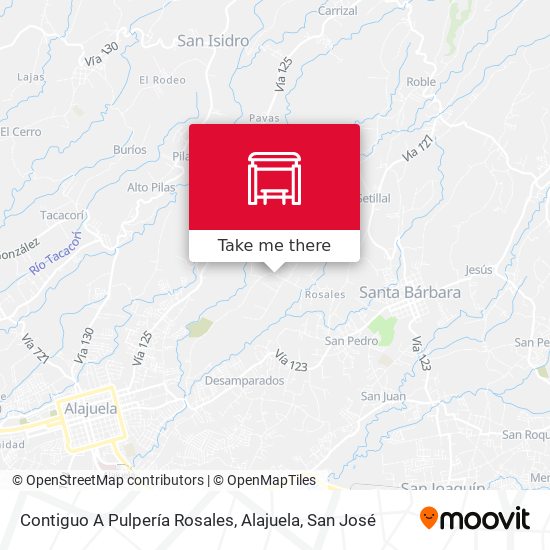 Contiguo A Pulpería Rosales, Alajuela map