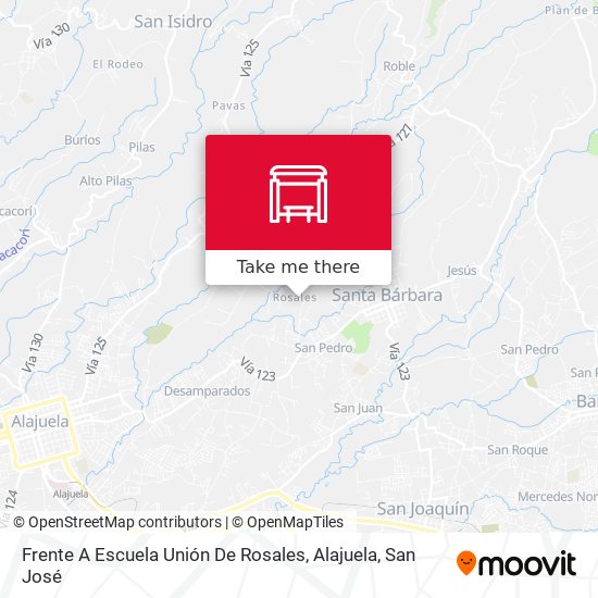 Mapa de Frente A Escuela Unión De Rosales, Alajuela