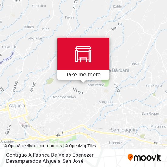 Contiguo A Fábrica De Velas Ebenezer, Desamparados Alajuela map