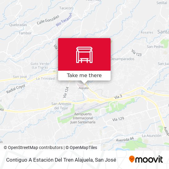 Contiguo A Estación Del Tren Alajuela map