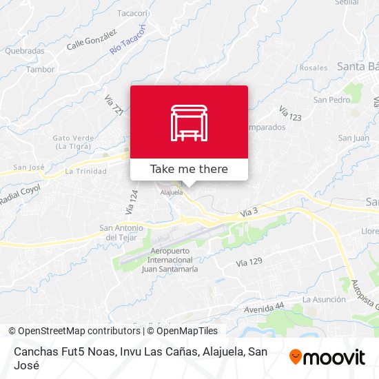 Canchas Fut5 Noas, Invu Las Cañas, Alajuela map
