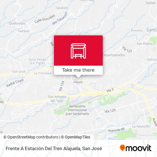 Mapa de Frente A Estación Del Tren Alajuela