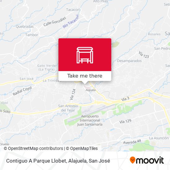 Contiguo A Parque Llobet, Alajuela map
