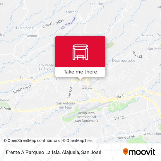 Frente A Parqueo La Isla, Alajuela map