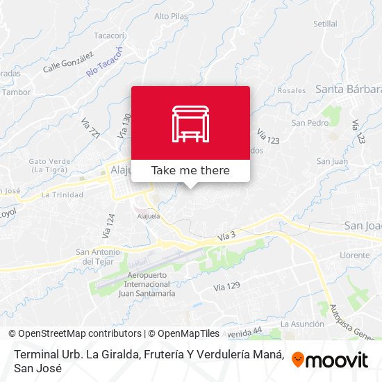 Mapa de Terminal Urb. La Giralda, Frutería Y Verdulería Maná