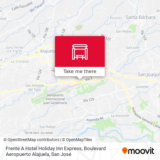 Frente A Hotel Holiday Inn Express, Boulevard Aeropuerto Alajuela map