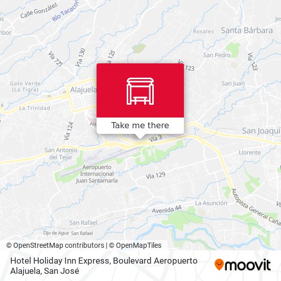 Hotel Holiday Inn Express, Boulevard Aeropuerto Alajuela map