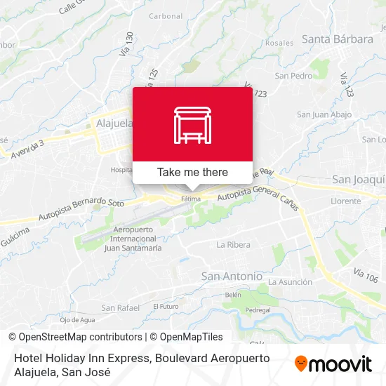 Hotel Holiday Inn Express, Boulevard Aeropuerto Alajuela map