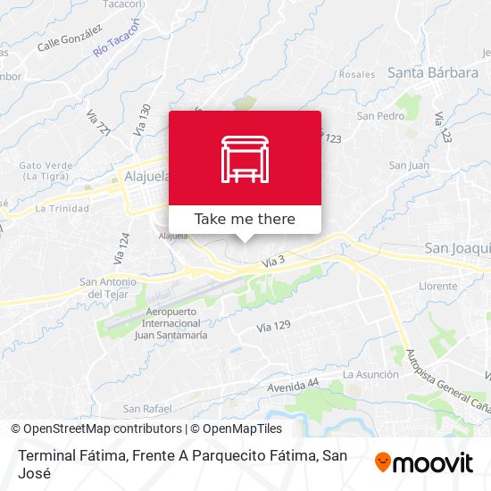 Mapa de Terminal Fátima, Frente A Parquecito Fátima