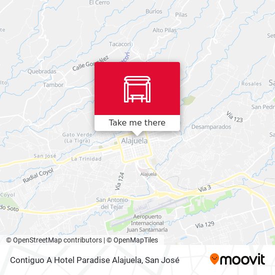 Contiguo A Hotel Paradise Alajuela map