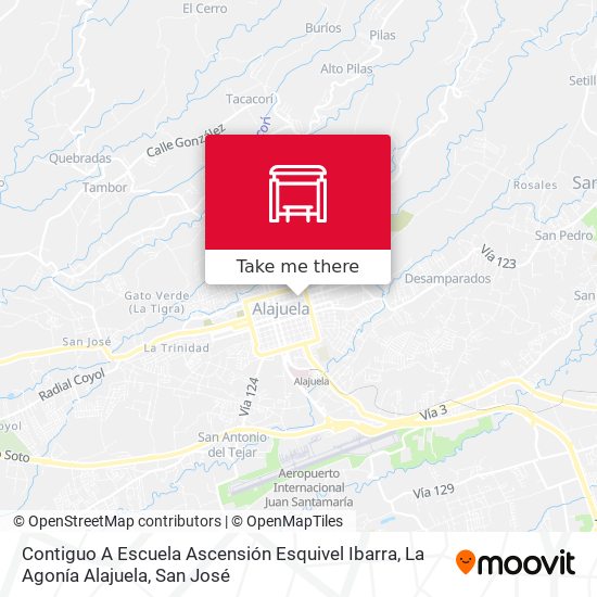 Contiguo A Escuela Ascensión Esquivel Ibarra, La Agonía Alajuela map