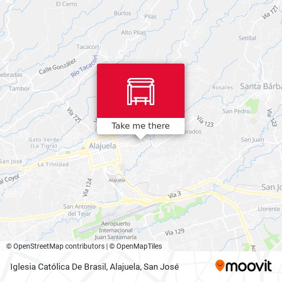 Iglesia Católica De Brasil, Alajuela map
