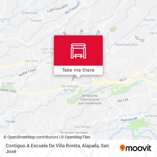 Mapa de Contiguo A Escuela De Villa Bonita, Alajuela