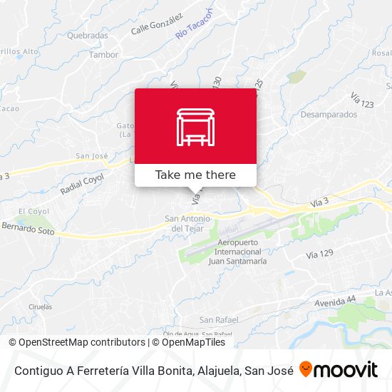 Contiguo A Ferretería Villa Bonita, Alajuela map