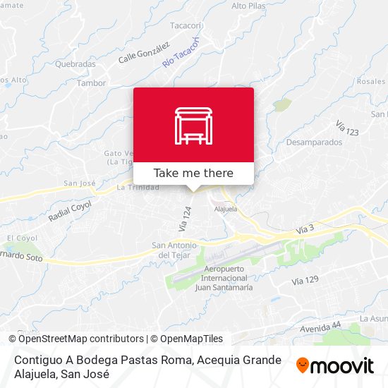 Contiguo A Bodega Pastas Roma, Acequia Grande Alajuela map
