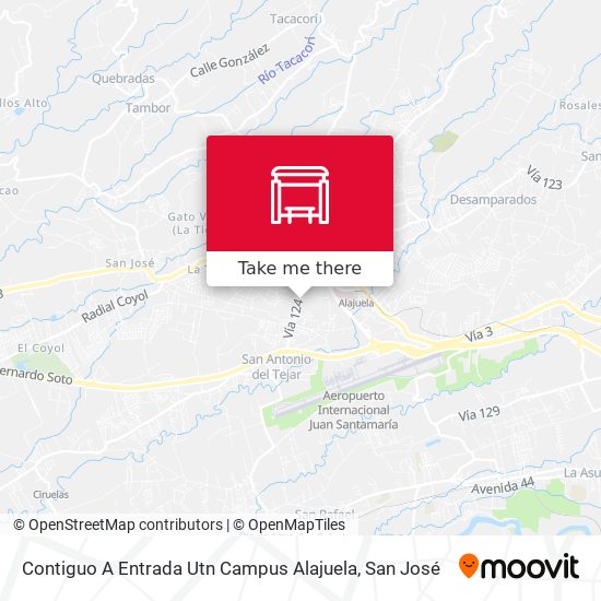 Contiguo A Entrada Utn Campus Alajuela map