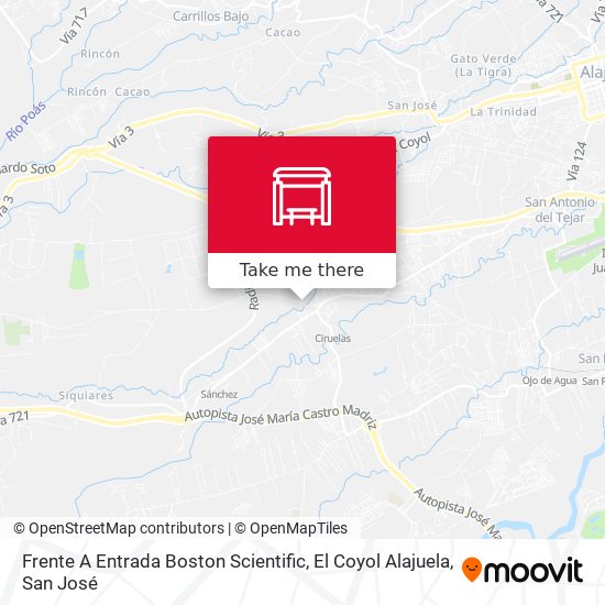 Frente A Entrada Boston Scientific, El Coyol Alajuela map