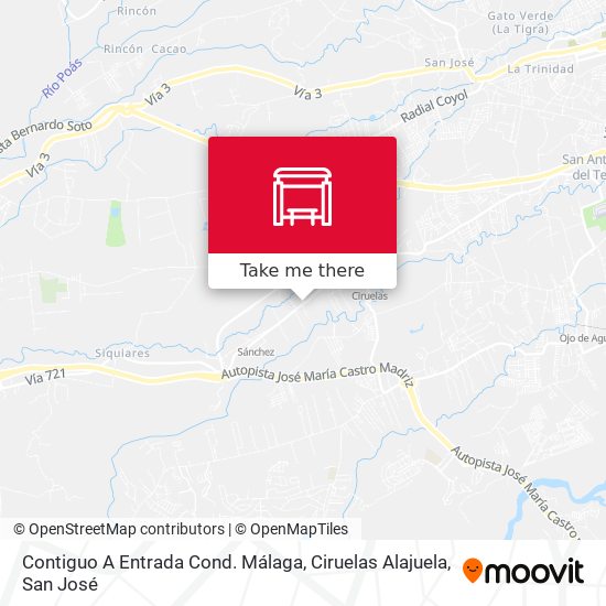 Contiguo A Entrada Cond. Málaga, Ciruelas Alajuela map