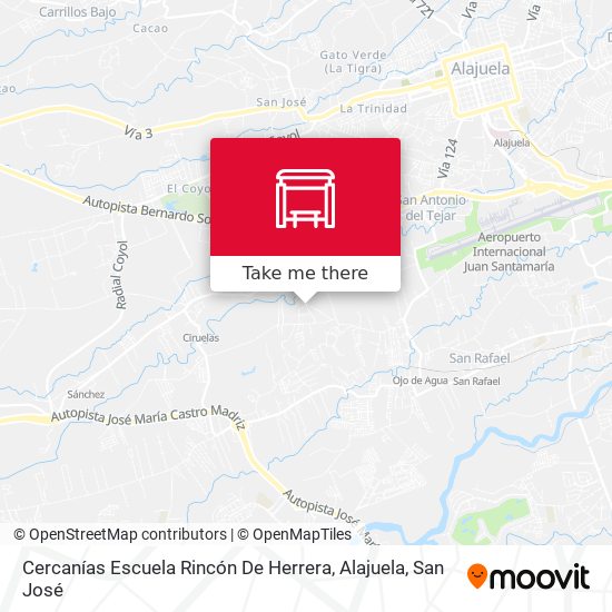 Cercanías Escuela Rincón De Herrera, Alajuela map