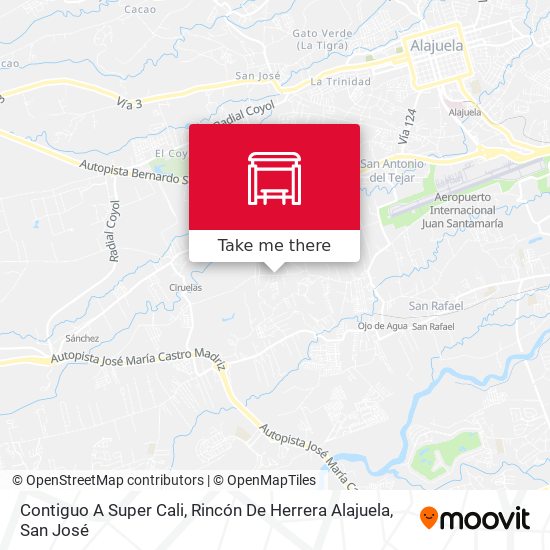 Contiguo A Super Cali, Rincón De Herrera Alajuela map