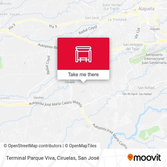 Terminal Parque Viva, Ciruelas map