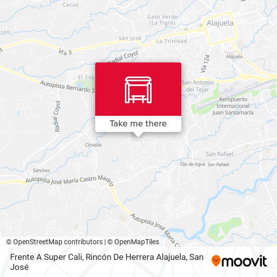 Frente A Super Cali, Rincón De Herrera Alajuela map