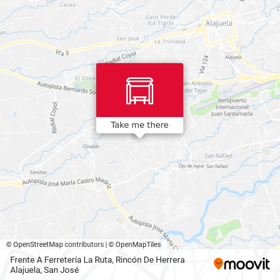Frente A Ferretería La Ruta, Rincón De Herrera Alajuela map