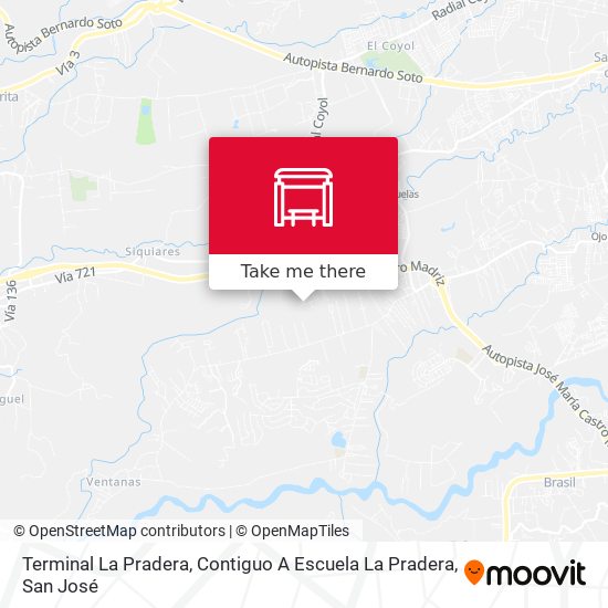 Terminal La Pradera, Contiguo A Escuela La Pradera map