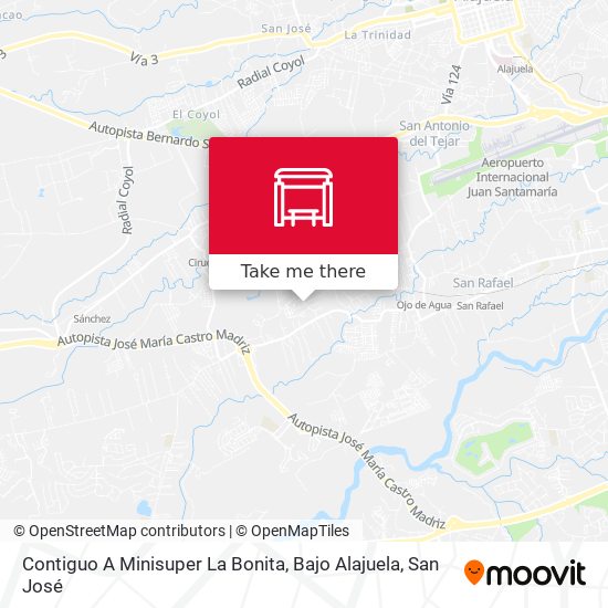 Contiguo A Minisuper La Bonita, Bajo Alajuela map