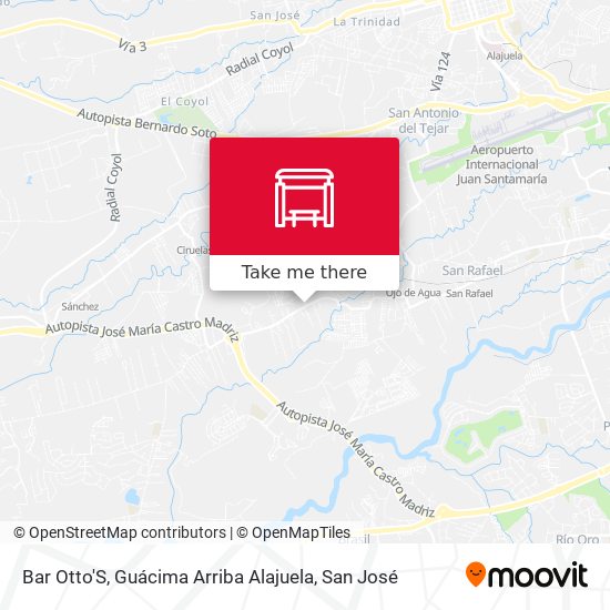 Bar Otto'S, Guácima Arriba Alajuela map