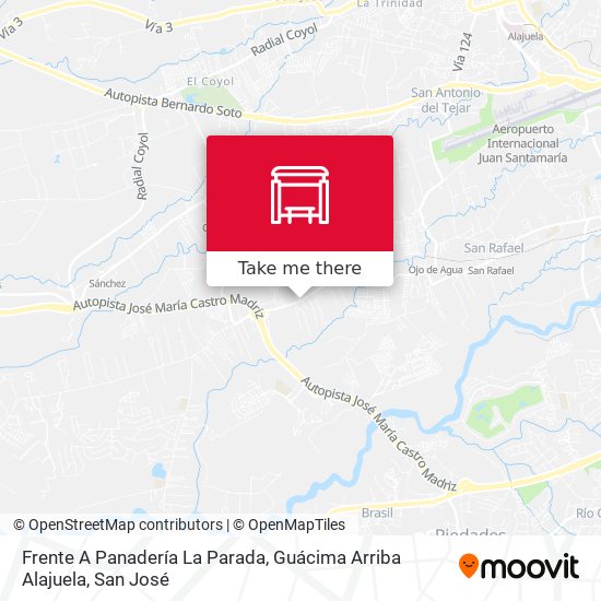 Frente A Panadería La Parada, Guácima Arriba Alajuela map