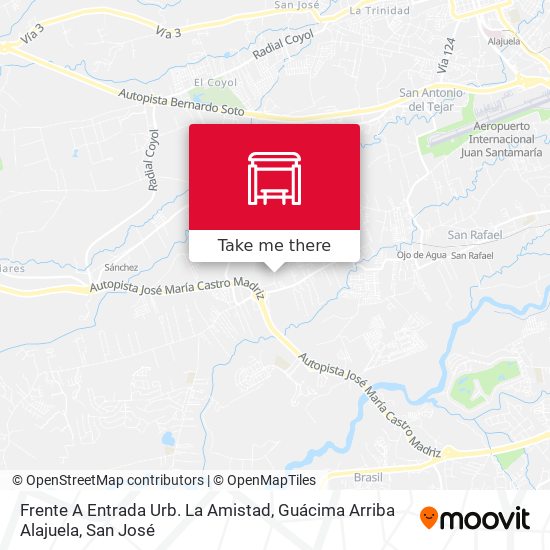 Frente A Entrada Urb. La Amistad, Guácima Arriba Alajuela map