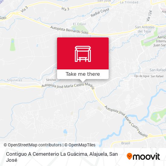 Contiguo A Cementerio La Guácima, Alajuela map