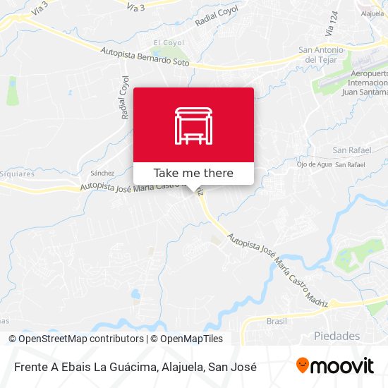 Mapa de Frente A Ebais La Guácima, Alajuela